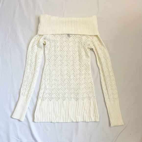 Off The Shoulder Knit Sweater - Picture 2 of 5